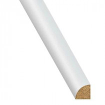 Innovations White 3/4 in. Thick x 3/4 in. Wide x 94-1/4 in. Length Laminate Quarter Round Molding-QRF50005 206641596