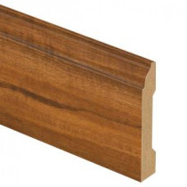 Zamma High Gloss Natural Jatoba 9/16 in. Thick x 3-1/4 in. Wide x 94 in. Length Laminate Wall Base Molding-013041583 203622551
