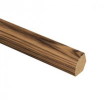 Zamma Smoked Hickory 5/8 in. Thick x 3/4 in. Wide x 94 in. Length Laminate Quarter Round Molding-013141733 205655812